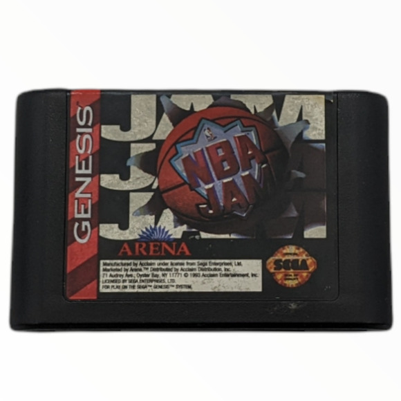 NBA Jam Sega Genesis Case, Cover, Game (Arena Entertainment, 1994) Tested Works - Picture 2 of 7